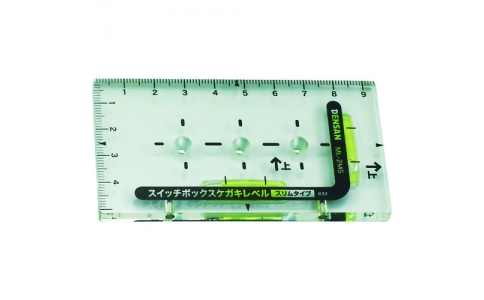 ジェフコム（株）  ML-2MS  デンサン　水平器　スイッチボックスケガキレベル（スリムタイプ）