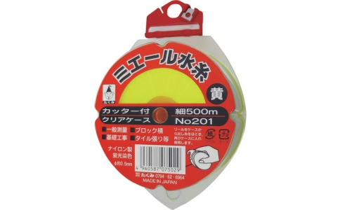 （株）たくみ  201  たくみ　ミエール水糸カッター付ケース入イエロー細５００ｍ