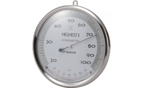 アズワン（株）  1-626-01  ＡＳ　ハイエスト１型湿度計温度計付１５０ｍｍ