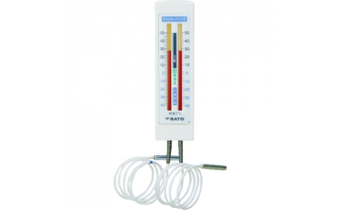 東京硝子器械（株）  359-88-08-42  ＴＧＫ　冷蔵庫用チェッカーメイトＩＩ２針　－４０～５０℃