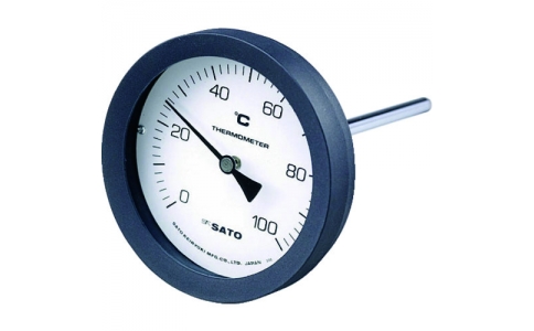 （株）佐藤計量器製作所  BM-T-100P-5  佐藤　バイメタル式温度計　ＢＭ－Ｔ－１００Ｐ　０～１００℃　１００Ｌ　（２０８０
