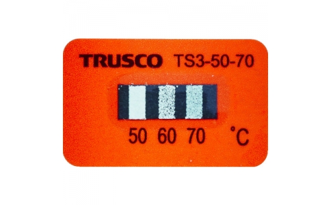 トラスコ中山（株）  TS3-50-70  ＴＲＵＳＣＯ　温度シール３点表示不可逆性５０℃～７０℃（４０枚入り）