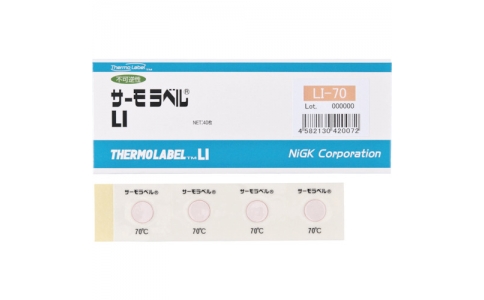 日油技研工業（株）  LI-100  日油技研　サーモラベル１点表示屋外対応型　不可逆性　１００度