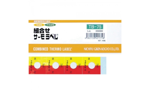 日油技研工業（株）  TB-65  日油技研　組合せサーモラベル屋外対応型　不可逆＋可逆性　６５度