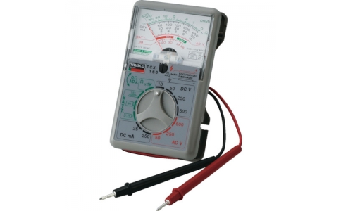 トラスコ中山（株）  TCX-160  ＴＲＵＳＣＯ　【売切り廃番】アナログテスタ　テストリード巻き取り一体型