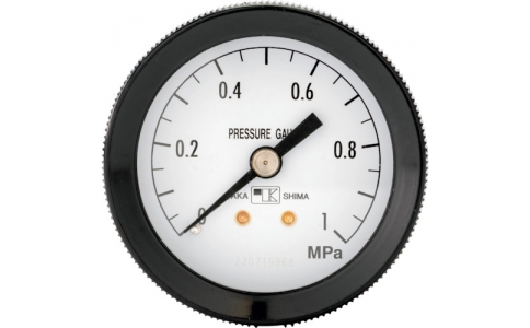 （株）高島計器  1205010  高島　プラスチック圧力計（Ｄ枠埋込型・φ５０）　圧力レンジ０．０～０．１ＭＰａ　Ｇ１／４