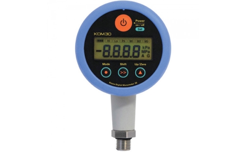 （株）クローネ  KDM30-100KPAC-B-BL  クローネ　高精度デジタル圧力計　ＫＤＭ３０　連成圧　電池駆動（９Ｖ）　青