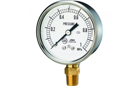 右下精器製造（株）  GLT-217-4MPA  右下　グリセリン入圧力計　圧力レンジ０～４ＭＰａ　接続部サイズＲ１／４