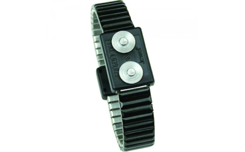 ＤＥＳＣＯ　ＪＡＰＡＮ（株）  19826  ＤＥＳＣＯ　リストバンド　マグネット嵌合２線方式　Ｌ　伸縮金属バンド　黒