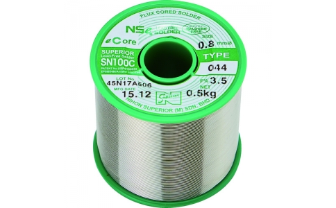 （株）日本スペリア社  SN100C-044F3.5-06  スペリア　完全ハロゲンフリー　鉛フリーやに入りはんだ　ＳＮ１００Ｃ－０４４　０．６ｍｍ