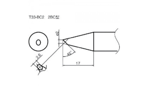 白光（株）  T33-BC2  白光　こて先／２ＢＣ型