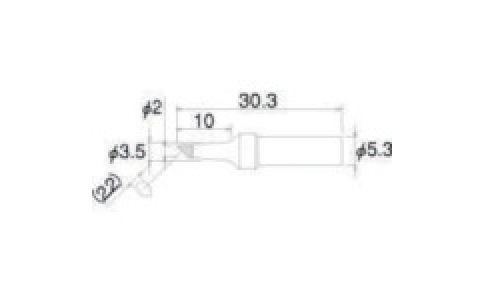 ホーザン（株）  HS-35BC02  ＨＯＺＡＮ　ビット　ＢＣ型　ＨＳ－３５用