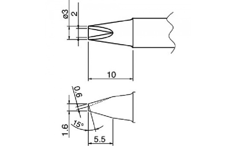 白光（株）  T20-1610  白光　コテ先　溝付