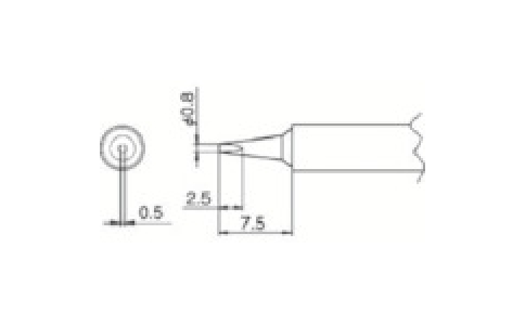 白光（株）  T5-08D  白光　こて先　０．８Ｄ型