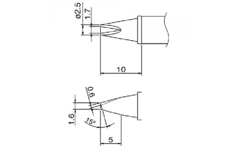 白光（株）  T12-1610  白光　コテ先　溝付