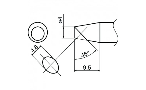白光（株）  T33-SSBC4  白光　こて先／ＳＳＢＣ４型