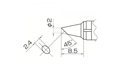 白光（株）  T10-BC2  白光　こて先　２ＢＣ型
