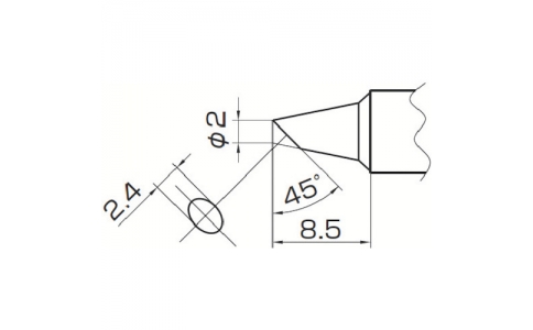 白光（株）  T14-BC2  白光　こて先　２ＢＣ型