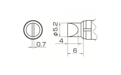 白光（株）  T10-D52  白光　こて先　５．２Ｄ型