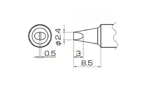 白光（株）  T14-D24  白光　こて先　２．４Ｄ型