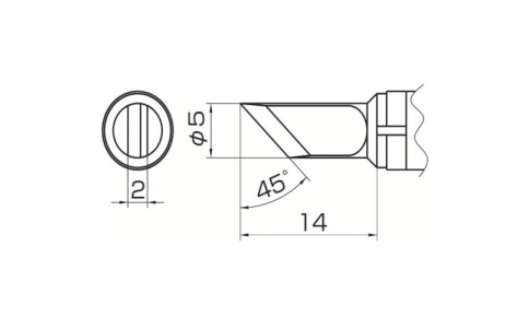 白光（株）  T10-K  白光　こて先　Ｋ型