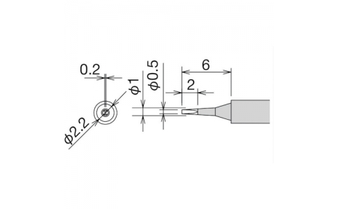 太洋電機産業（株）  RX-81HRT-0.5D  グット　替こて先　０．５Ｄ型　ＲＸ－８１２ＡＳ／８０２ＡＳ