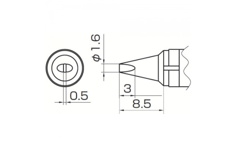 白光（株）  T10-D16  白光　こて先　１．６Ｄ型