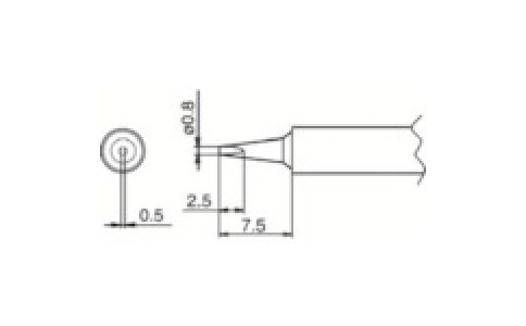 白光（株）  T1-08D  白光　こて先　０．８Ｄ型