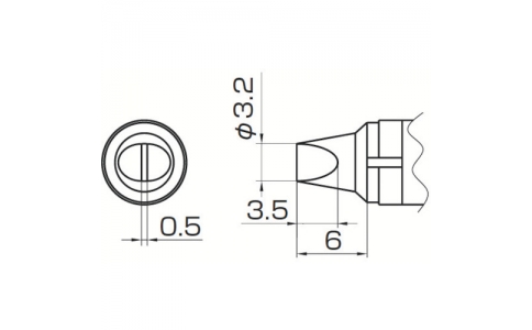 白光（株）  T10-D32  白光　こて先　３．２Ｄ型