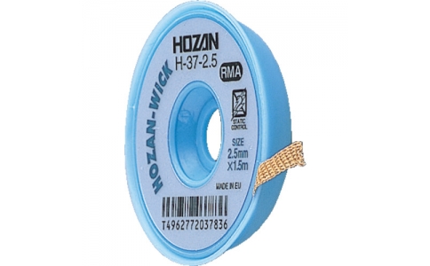 ホーザン（株）  4962772037836  ＨＯＺＡＮ　ハンダ吸取線　２．５ｍｍ×１．５ｍ