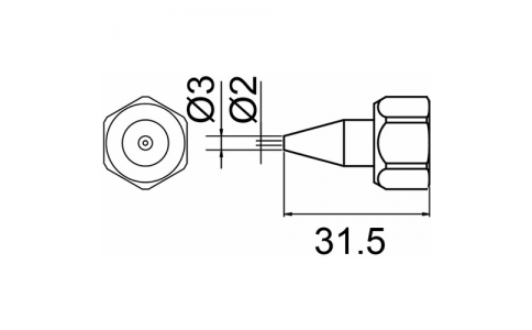 白光（株）  801-N-2  白光　ノズル　Ｎ－２　袋ナット付