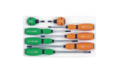京都機械工具（株）  TD2798  ＫＴＣ　ソフトドライバセット貫通タイプ［８本組］