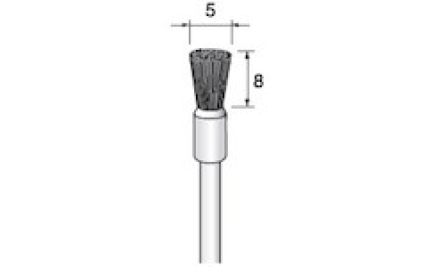 アルゴファイルジャパン（株）  BM122  アルゴファイル　ダイヤ砥粒入ナイロンブラシエンド型＃６００　Φ５Ｘ８