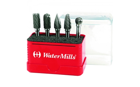 ウォーターミルズ社  WMTCMSET5  ウォーターミルズ　ＷＭノンコート超硬ロータリーバーセット　６ｍｍ軸　ミニボックス５本組