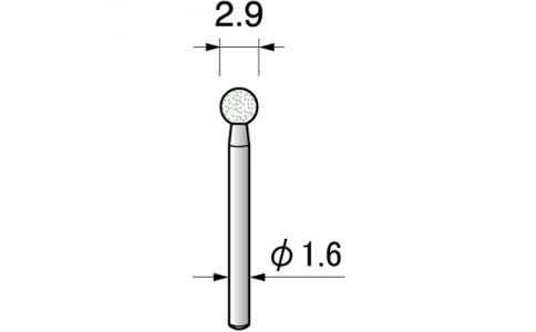アルゴファイルジャパン（株）  GCW1001  アルゴファイル　ＷＡ／１．６軸砥石（軸付砥石ミニ　ホワイトアランダム）