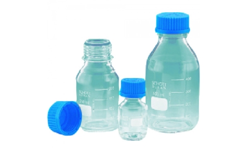 東京硝子器械（株）  371-05-20-14  ＴＧＫ　ねじ口びん　青キャップ付　７５０ｍＬ