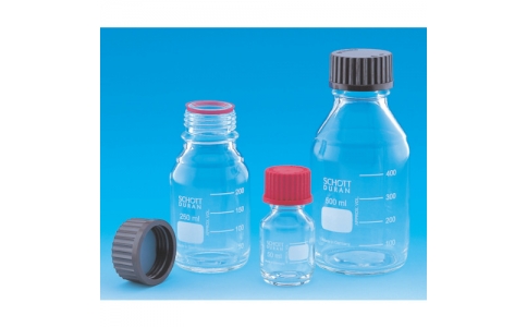 東京硝子器械（株）  371052052  ＴＧＫ　ねじ口びん赤キャップ付　５０ｍｌ