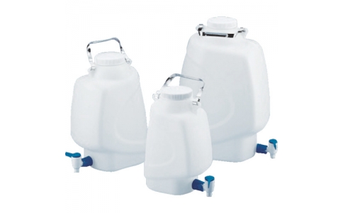 ＴＡＲＳＯＮＳ  683243  ＴＡＲＳＯＮＳ　角型大型瓶（ストップコック付）　ＨＤＰＥ製／蓋：ＰＰ製　２０Ｌ