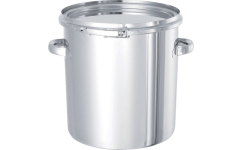 日東金属工業（株）  TP-CTL-24  日東　ステンレスタンク　テーパー付レバーバンド式密閉タンク（フタ付）　１０Ｌ