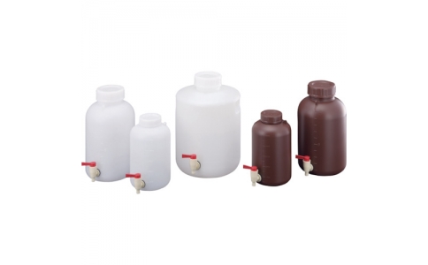 （株）サンプラテック  02095  サンプラ　ＰＥ広口下口活栓付瓶　５Ｌ