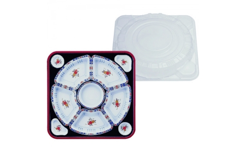 遠藤商事（株）  XAZ1005  ＴＫＧ　オードブル容器　有田　紺セット　ＴＯ－４２０（１０セット入）