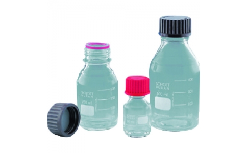 東京硝子器械（株）  371-05-20-50  ＴＧＫ　ねじ口びん　赤キャップ付　１５０ｍＬ