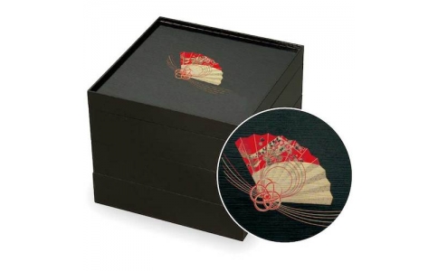 大黒工業（株）  31385  大黒　Ｖ－ＢＯＸ　６．５寸　雅扇　黒（金ボール付）三段