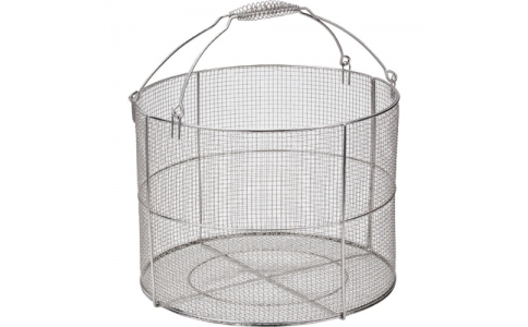 （株）水本機械製作所  A-2397  水本　洗浄カゴ（丸型）　４００×３００