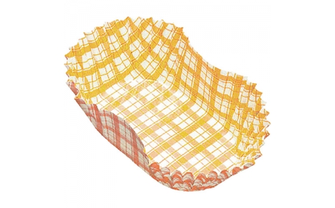 遠藤商事（株）  XAZ3803  ＴＫＧ　アヅミ産業　紙カップ　ココケース小判型（５００枚入）　７号　黄