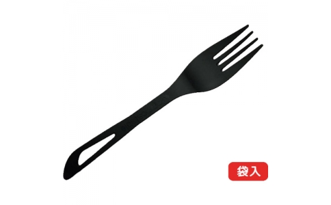 （株）折兼  624039  パックスタイル　ＣＰＬＡフォーク１６５　黒　単袋入