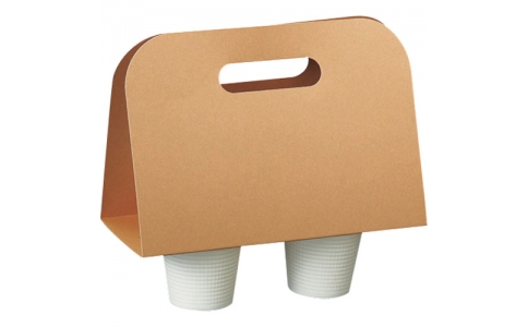 （株）折兼  609132  パックスタイル　カップホルダー２個用　未晒