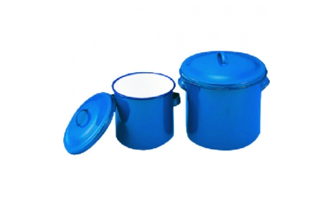 東京硝子器械（株）  021-33-03-02  ＴＧＫ　ホーロータンク　手付き蓋付き　１９Ｌ