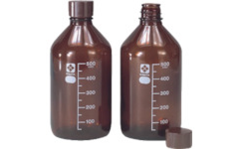 柴田科学（株）  4589988597178  ＳＩＢＡＴＡ　丸型滅菌びん　茶　５００ｍｌ　１０コ