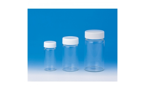 東京硝子器械（株）  717040402  ＴＧＫ　ねじ口管瓶　白　ＳＶ－５０Ｍ　（５０本入）